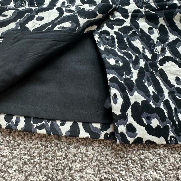 Milly black & cream animal print pencil skirt size 10 - Picture 4 of 9